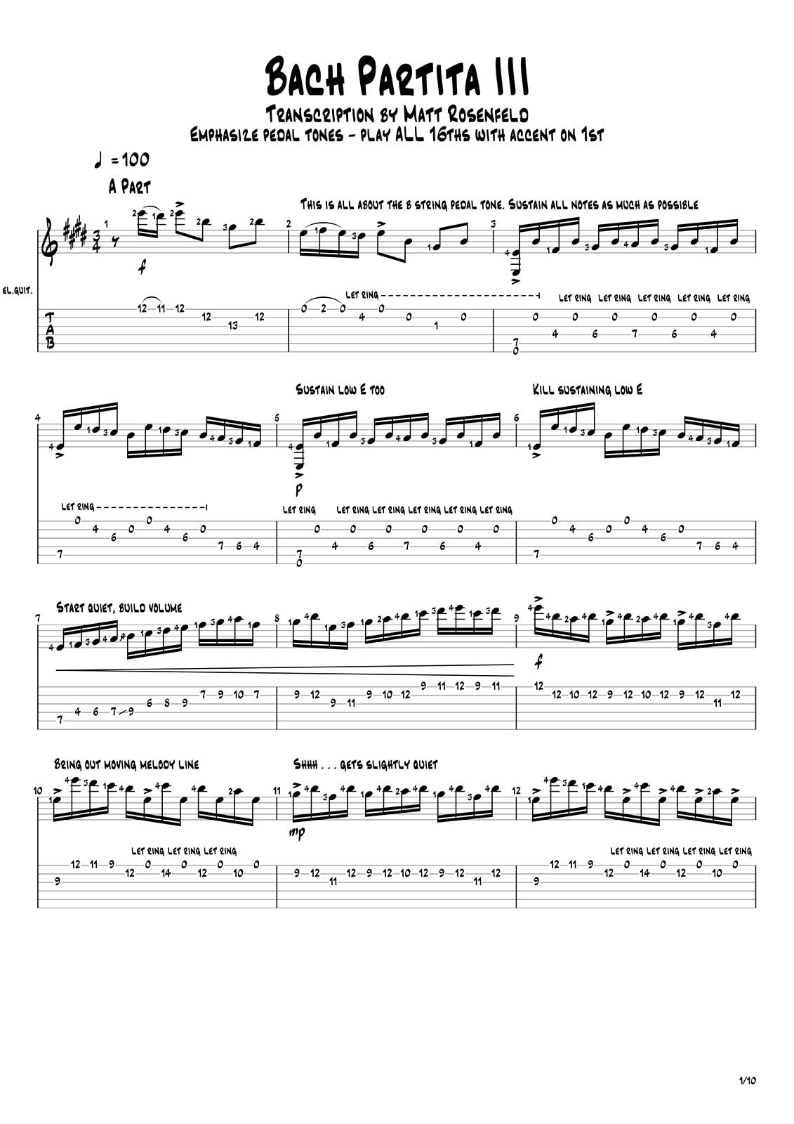 Bach Partita III